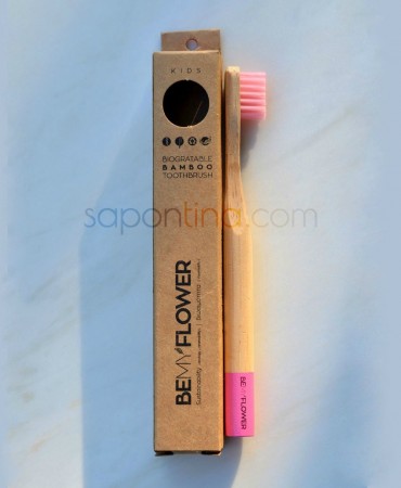 BeMyFlower ΠΑΙΔΙΚΗ Οδοντόβουρτσα μπαμπού - σε 4 χρώματα
