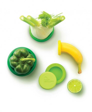 SET 5 Καπάκια σιλικόνης τροφίμων Food Huggers® - Fresh Greens