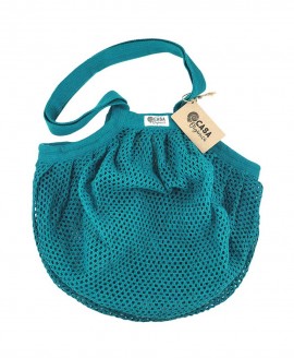 STARNET Bag, Τσάντα με πυκνό δίχτυ από βιολογικό βαμβάκι - Blue-green