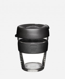KeepCup Brew Γυάλινο ποτήρι καφέ BLACK (12oz) 340ml