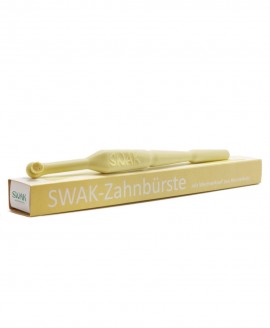 SWAK Φυτική Οδοντόβουρτσα με επαναχρησιμοποιήσιμη λαβή ζαχαροκάλαμου - Φυσικό χρώμα