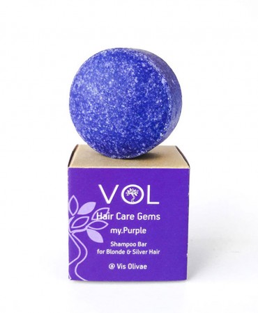 Σαμπουάν στερεό my.Purple, VIS OLIVAE 100% φυσικό - για Blonde / Silver / Γκρίζα μαλλιά
