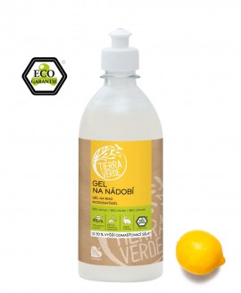 Οικολογικό Υγρό πιάτων με βιολογικό αιθέριο έλαιο λεμονιού TIERRA VERDE - 500ml