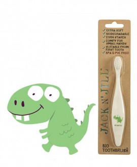 JACK N' JILL Παιδική οικολογική οδοντόβουρτσα καλαμποκιού - DINO