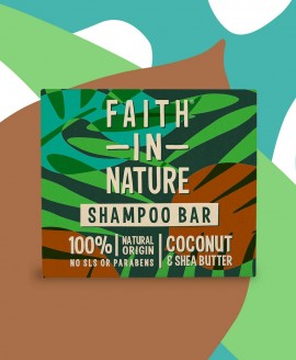 Σαμπουάν στερεό Faith in Nature - Coconut & Shea Butter για ξηρά / ταλαιπωρημένα