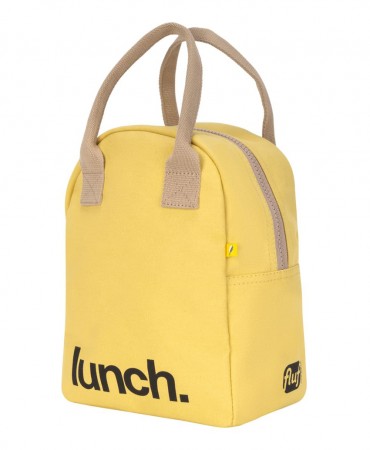 Fluf Οικολογική Τσάντα φαγητού με φερμουάρ - 'LUNCH' YELLOW	