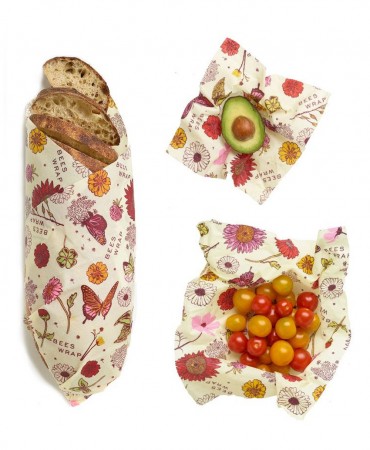 VEGAN BEE'S WRAP Κερομάντηλα MEADOW MAGIC - PACK 3 τεμ. (S,M,L)