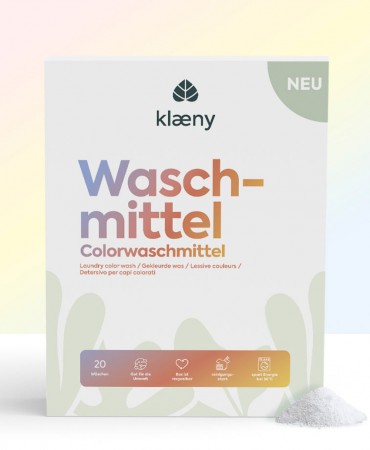 COLOR Οικολογικό Απορρυπαντικό Πλυντηρίου Ρούχων Σκόνη Klaeny (0% Πλαστικό) 1KG - 20 πλ.