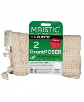 PACK 2 τεμ. Σακούλες Δίχτυ από βιολογικό βαμβάκι MAISTIC Cotton Mesh Bag – SMALL & MEDIUM