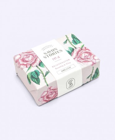 N°4 Rose Pink Clay Αναζωογονητικό Σαπούνι, Βιολογικό & Φυσικό SAVON STORIES από
