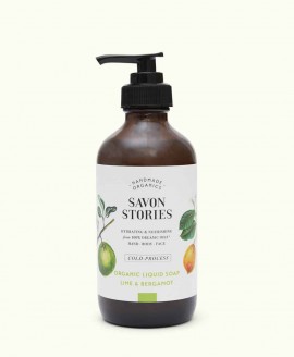 Βιολογικό & 100% Φυσικό Υγρό Σαπούνι Ελαιολάδου SAVON STORIES 240ml - Lime & Bergamot