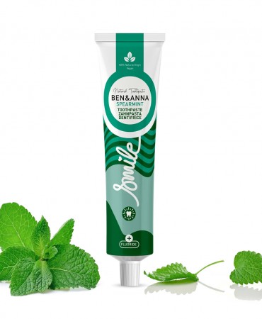 Οδοντόκρεμα Ben & Anna SPEARMINT - Σωληνάριο Αλουμινίου 75ml - Με Φθόριο