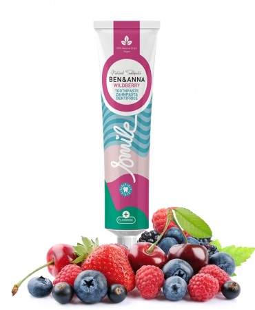 Οδοντόκρεμα Ben & Anna WILD BERRY - Σωληνάριο Αλουμινίου 75ml - Με Φθόριο