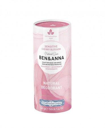 SENSITIVE Αποσμητικό σώματος ΒΕΝ & ΑΝΝΑ, 100% φυσικό - JAPANESE CHERRY BLOSSOM 40g