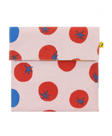Fluf Θήκη φαγητού FLIP SNACK SACK από βιολογικό βαμβάκι - TOMATOES
