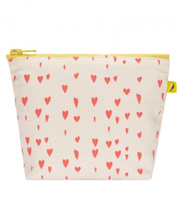 Fluf Θήκη φαγητού TINY ZIP POUCH από βιολογικό βαμβάκι - TINY HEARTS	