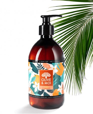 Orange Blossom - Υγρό Σαπούνι OLIVE ET MOI με 85% bio extra παρθένο ελαιόλαδο + 15% bio παρθένο λάδι καρύδας 500ml