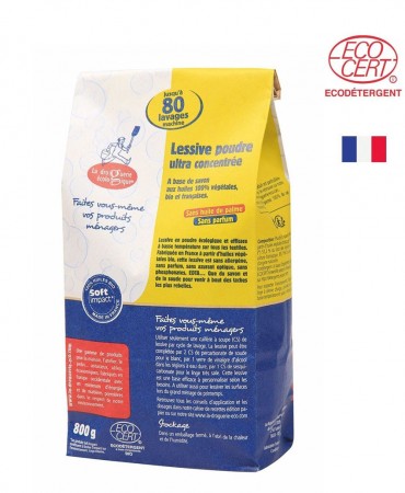 ΡΟΥΧΩΝ - Συμπυκνωμένο Απορρυπαντικό Πλυντηρίου σε σκόνη, La Droguerie Ecologique® 800g (80 πλύσεις)	