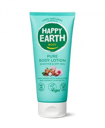 Soft Boby Lotion - 100% Φυσικό Γαλάκτωμα Σώματος HAPPY EARTH (Σωληνάριο ζαχαροκάλαμου 200ml)