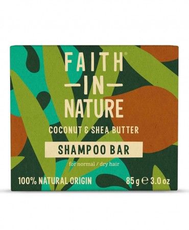 Σαμπουάν στερεό Faith in Nature - Coconut & Shea Butter για ξηρά / ταλαιπωρημένα