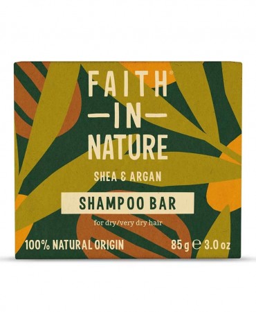 Σαμπουάν στερεό Faith in Nature - Shea & Argan για ξηρά / σγουρά