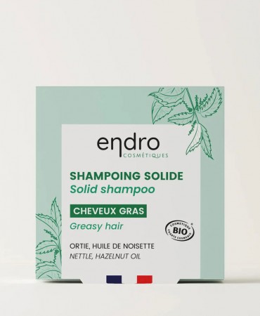 GREASY Στερεό Σαμπουάν Endro, 100% Φυσικό με πράσινη άργιλο, jojoba & τσουκνίδα - Λιπαρά μαλλιά