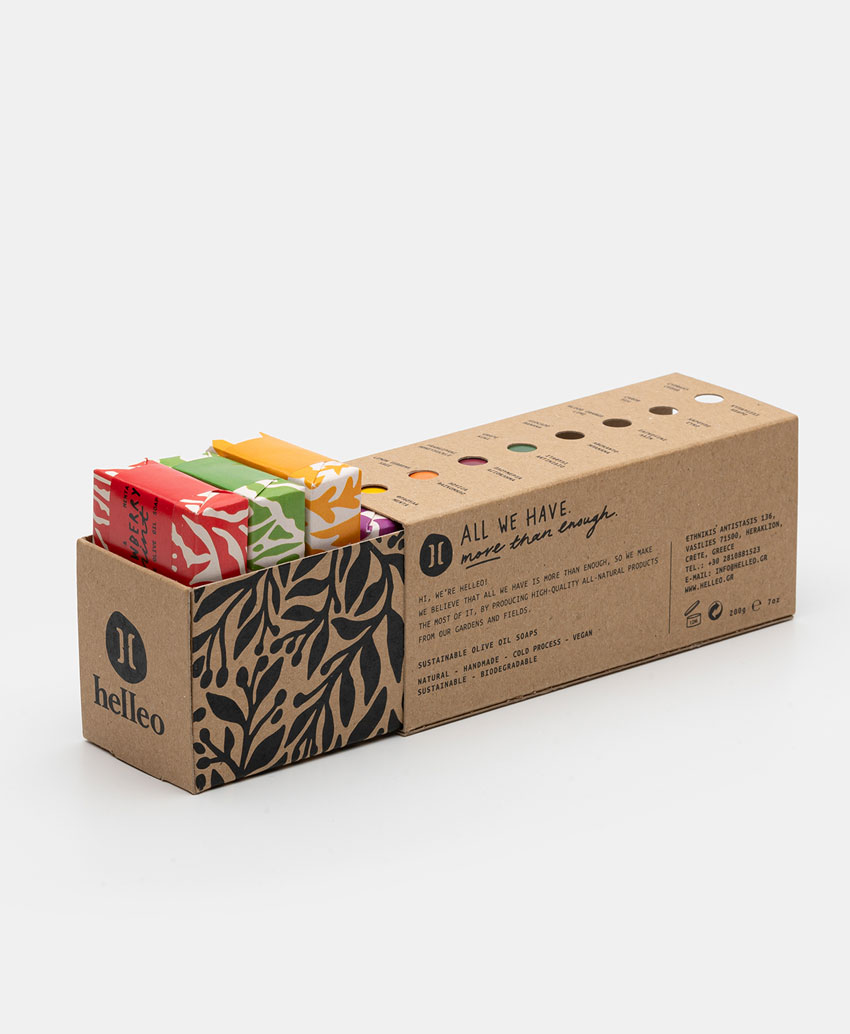 Mini PACK 8 Βιώσιμων Σαπουνιών Helleo, 8x30gr