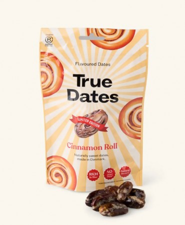 True Dates - Φυσικοί Χουρμάδες αποξηραμένοι με γεύση Cinnamon Roll, 100g