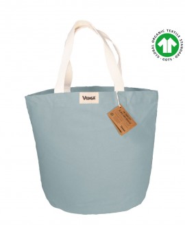 VENGA® City shopping bag - Τσάντα από βιολογικό βαμβακερό καμβά -  Bleu Silex