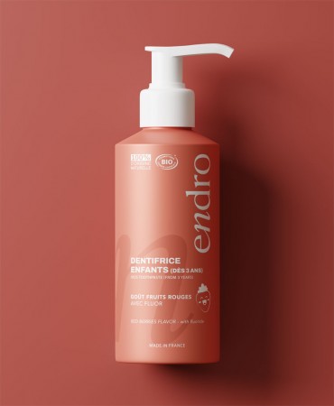 Βιολογική Παιδική Οδοντόκρεμα με Φθόριο Endro - RED FRUIT 182ml / 175g = 2,5 σωληνάρια