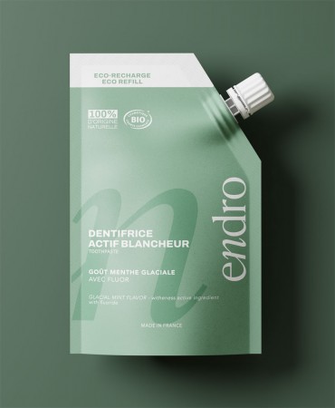 Επαναγέμιση - Βιολογική Λευκαντική Οδοντόκρεμα με Φθόριο Endro - ICE MINT 364ml / 350g = 5 σωληνάρια