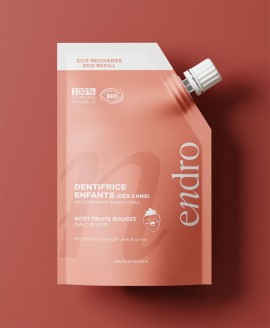 Επαναγέμιση - Βιολογική Παιδική Οδοντόκρεμα με Φθόριο Endro - RED FRUIT 364ml / 350g = 5 σωληνάρια