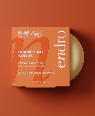 CURLY Στερεό Σαμπουάν Endro, 100% Φυσικό με έλαιο μπρόκολου & άρωμα Mango - Σγουρά/μπουκλέ μαλλιά