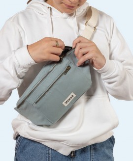 VENGA® Banana Τσάντα μέσης από βιολογικό βαμβακερό καμβά - Bleu Silex