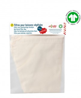 Pack 2τεμ. NUT MILK BAGS - Σακούλες γάλακτος & φυτικών ροφημάτων από βιολογικό βαμβακερό τουλπάνι Ah! Table!