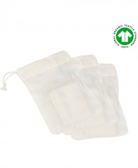 PACK 3 Φίλτρα - Σακουλάκια έγχυσης τσαγιού από βιολογικό βαμβάκι με κορδόνι Ah! Table!